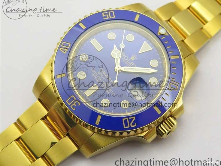on Dial YG 116618 D1F YG Wrapped Bracelet Submariner Edition A2836 LB Best Wrapped Blue 0523